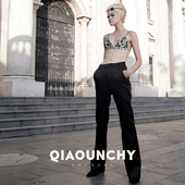 西裤 型精致提花微喇修身 女 QIAOUNCHY俏云曦｜好版 意大利高弹提花