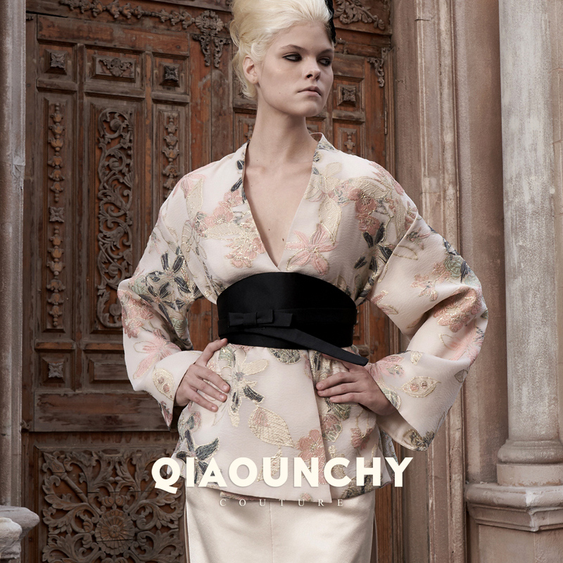 意大利进口提花俏云曦宽袖外套秋