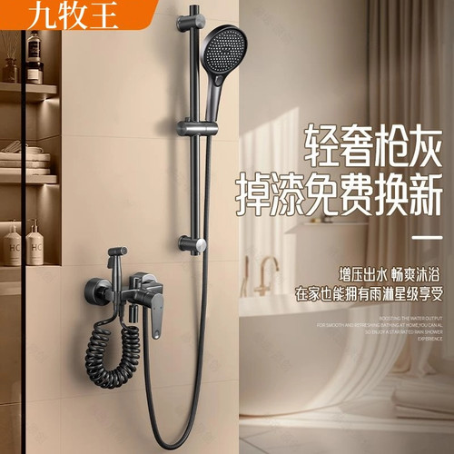 九牧王全铜淋浴花洒套装家用浴室小户型卫浴淋雨洗澡增压喷头淋浴
