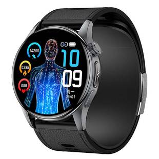 【2025新气泵加压】VZVK高精度无创测血压血糖尿酸血脂智能手表心率心电图24小时动态监测仪老人健康通话手环