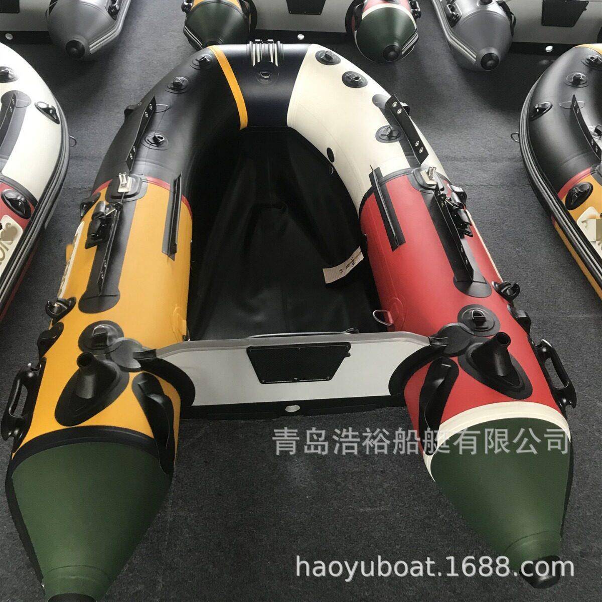 浩裕船艇厂家2.3米2人船运动艇橡皮艇钓鱼船漂流船冲锋舟