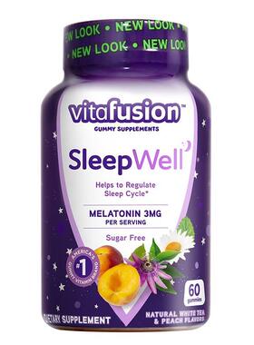 美国Vitafusion褪黑素Melatonin gummies软糖SleepWell *眠糖睡眠