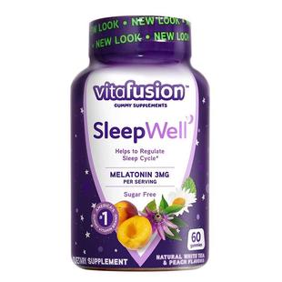 美国Vitafusion褪黑素Melatonin gummies软糖SleepWell *眠糖睡眠