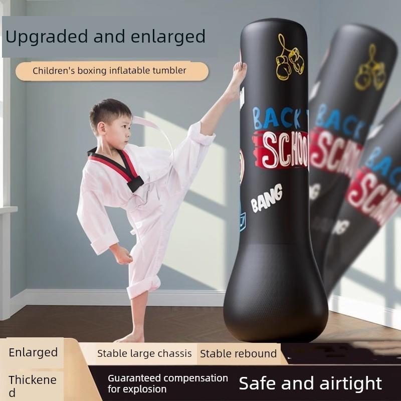 器材柱健身沙包沙袋不倒翁充气成打拳儿童解压用训练人家拳击立式