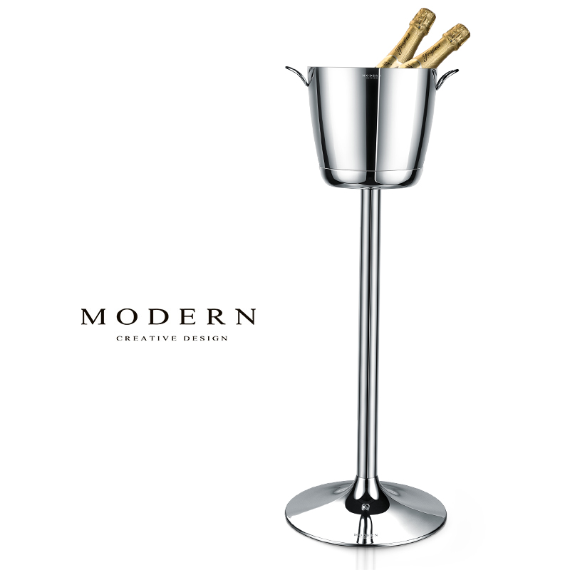 摩登MODERN轻奢如意双环立式高脚冰桶酒具红酒香槟啤酒家装饰摆件