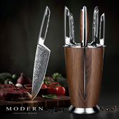 摩登MODERN隐锋系列全套刀具大马士革粉末钢厨房料理菜刀乔迁礼品