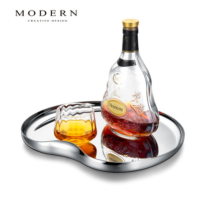 摩登MODERN轻奢北欧风心型西餐餐盘不锈钢酒店托盘家用酒具甜品盘