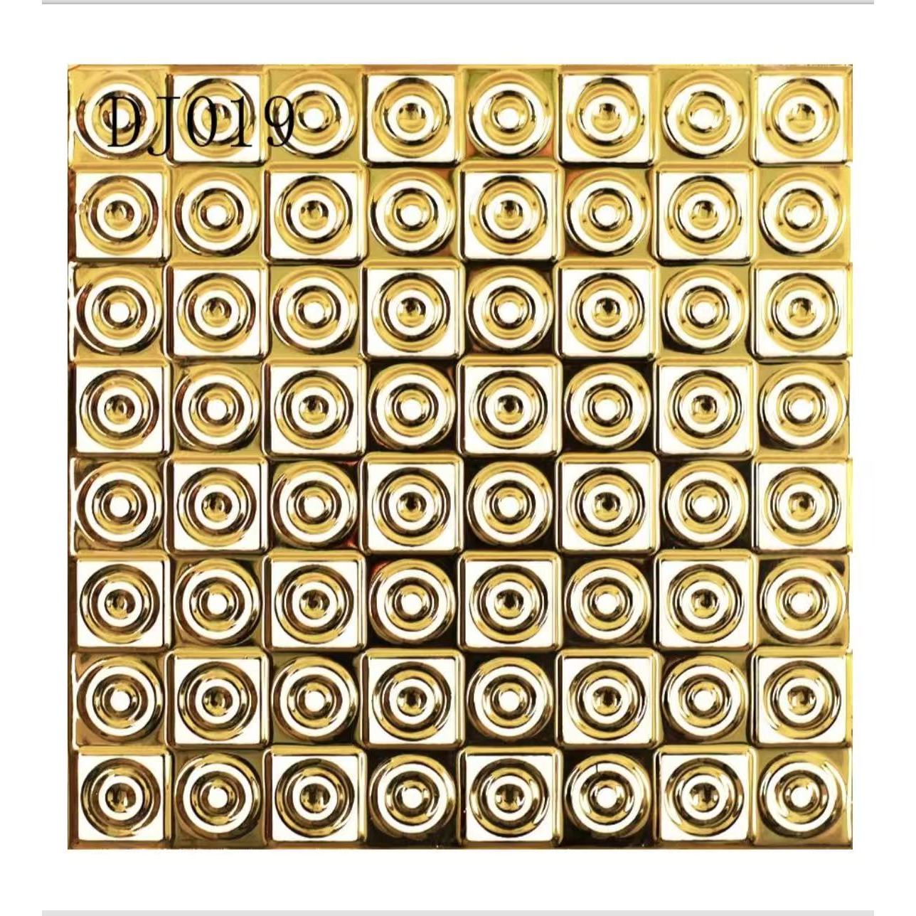 亮光镀金抛晶砖300x300欧式卫生间厨房K金瓷砖金边砖阳台防滑杜撰