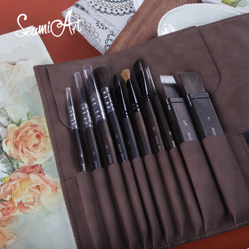SeamiArt10支装高档牛皮笔套装