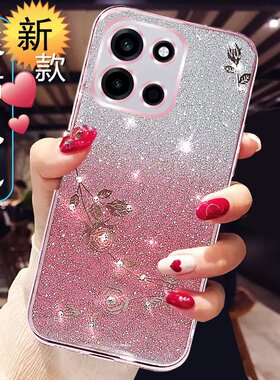 适用一加turbo6手机壳女新款女PLU110网红高级感oneplusTURBO6硅胶保护套透明软外壳全包防摔创意时尚闪钻薄0