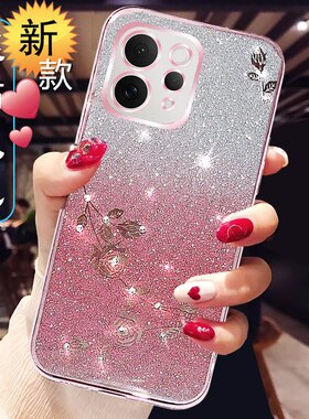 适用vivos50手机壳女新款V25278A网红高级感v1v0S50promini硅胶保护套透明软外壳全包防摔奢华时尚创意闪钻薄