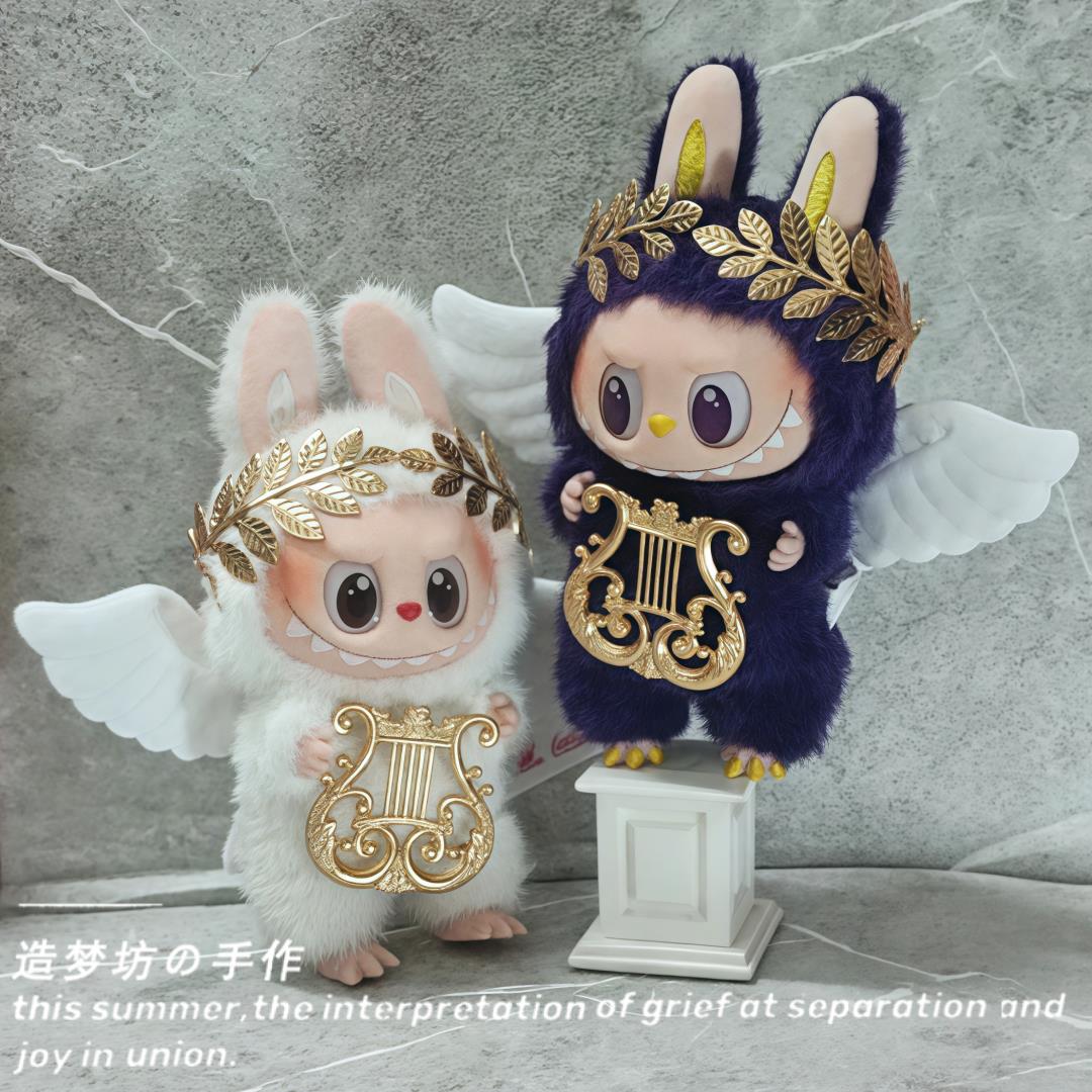 拉布布娃衣labubu公仔衣服泡泡玛特拉布布一二三代可乐娃衣翅膀站