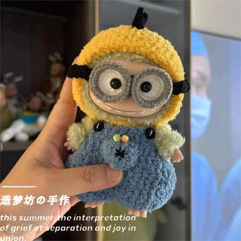 拉布布娃衣labubu公仔衣服泡泡玛特17cm拉布布v1小黄人糖胶青提果