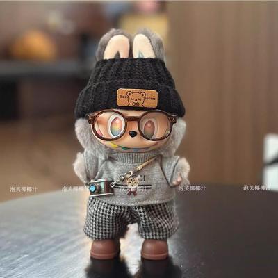 拉布布娃衣labubu玩偶衣服三代娃衣搪胶盲盒一三代马卡龙娃衣前方