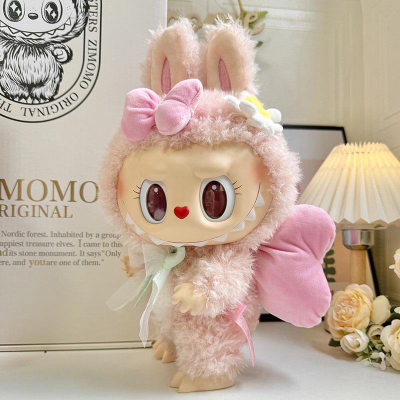 拉布布娃衣labubu玩偶衣服38cm搪胶毛绒娃娃着替公仔MOKOKO甜心连