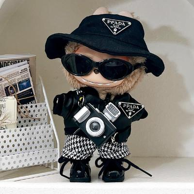 拉布布娃衣官方正品一二代labubu搪胶公仔盲盒挂件坐坐派对衣服潮