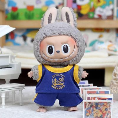 labubu娃衣官方正品17cm拉布布娃衣搪胶挂件玩偶衣服篮球服心动马