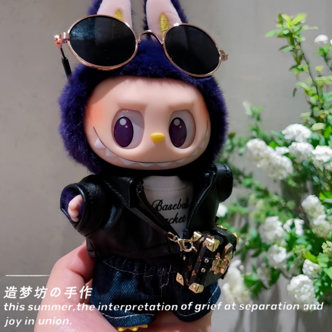 拉布布娃衣labubu公仔衣服泡泡玛特拉布布小米兰娃衣站姿衣服眼镜