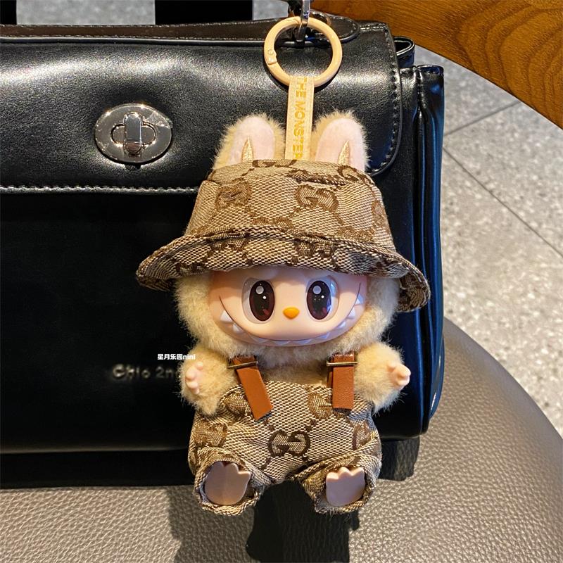 拉布布娃衣官方正品【仅娃衣】一代二代三代labubu搪胶玩偶17cm公