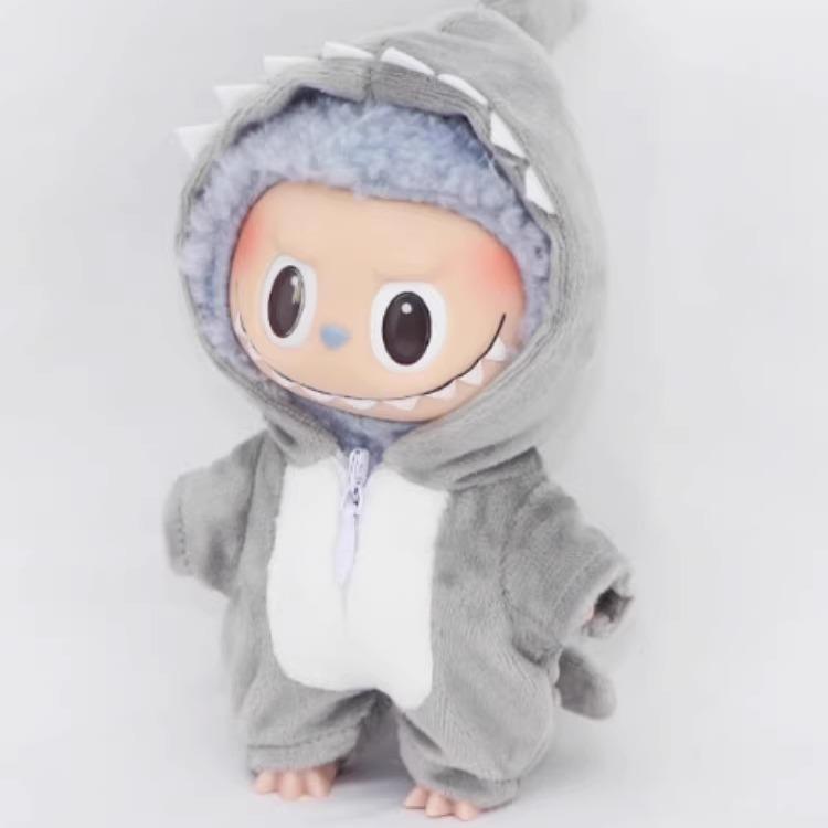 拉布布娃衣labubu玩偶衣服17cm搪胶一代马卡龙娃衣海盐椰椰v1