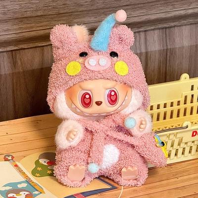 拉布布娃衣官方正品衣服一二代盲盒通用labubu娃衣坐坐派对披风披