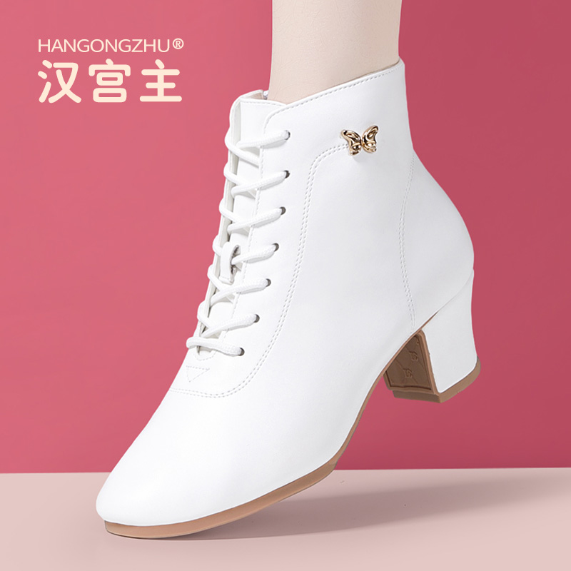 真皮冬季短筒舞蹈鞋软底跳舞鞋