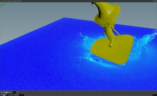 Houdini20解算的人物踩水工程 无渲染 网盘实时发货