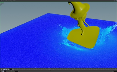 Houdini20解算的人物踩水工程 无渲染 网盘实时发货