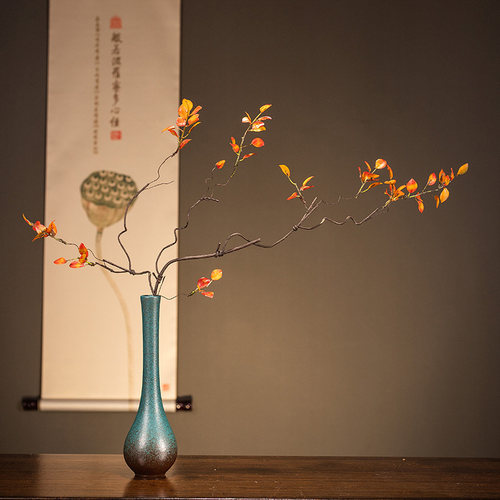 新中式禅意陶瓷花瓶摆件现代客厅插花花器茶室电视柜干燥花装饰摆