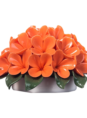 陶瓷绣球花仿真花客厅摆件