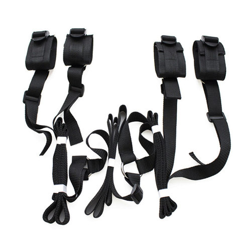 Bed binding, bound hands and feet straps, split leg straps,