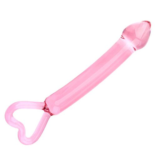 Heart shaped crystal dildo rod for men and women, anal bead