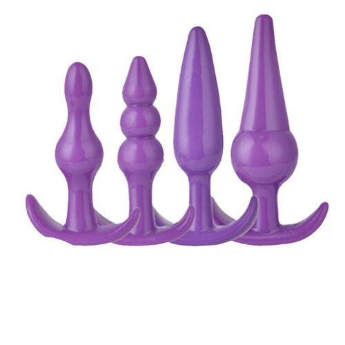 4-piece anal plug set for women's masturbation and sexual p