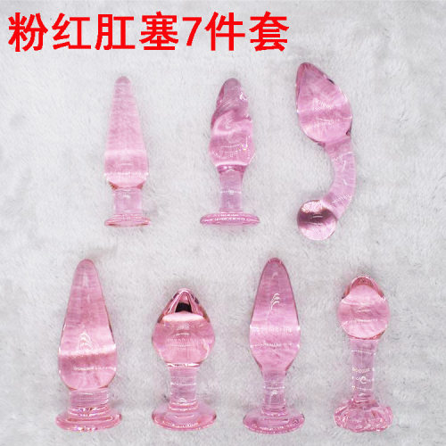 Glass anal plug female masturbator adult sexual products gl