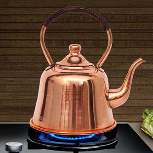 铜壶烧水壶纯铜纯紫铜铜茶壶手工烧水铜壶加汤壶黄铜大号加厚家用
