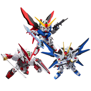 【自营】万代Q版SDEX突击自由零式命运飞翼风灵元祖高达拼装模型