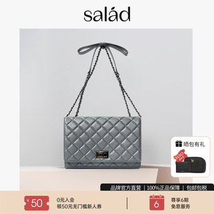 [情人节礼物]Salad MUET Diamond绗缝肩袋单肩包小香风菱格链条包