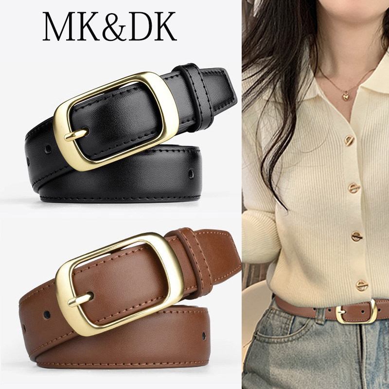 MK&DK真皮皮带女士2026新款女款配牛仔裤简约百搭牛仔裤腰带女款
