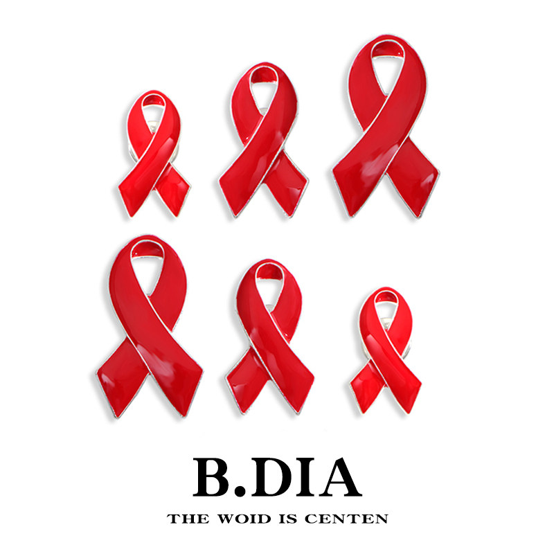 121公益活动宣传标志胸牌胸针hiv关爱防治艾滋病金属徽章