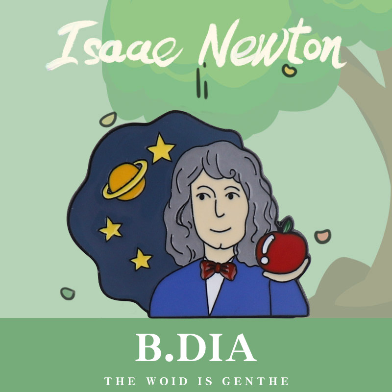 牛顿物理考满分孔子爱因斯坦徽章胸针潮个性高考中考可爱逢考必过