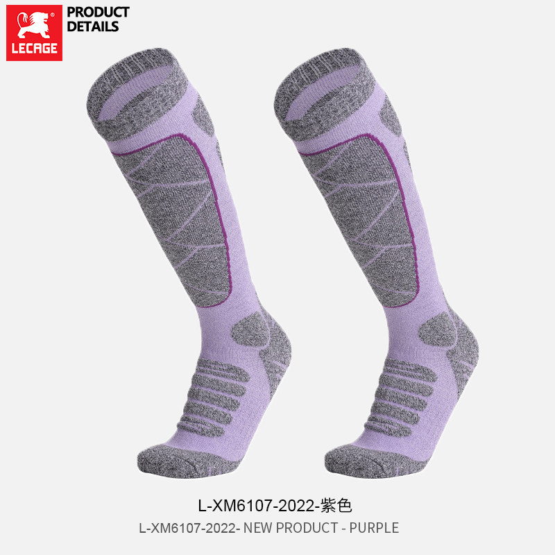 加厚保暖速干透气单双板滑雪袜