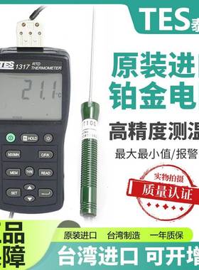 tes-1317/1318铂金电阻温度计测温仪高精度PT100工业温度计检测仪