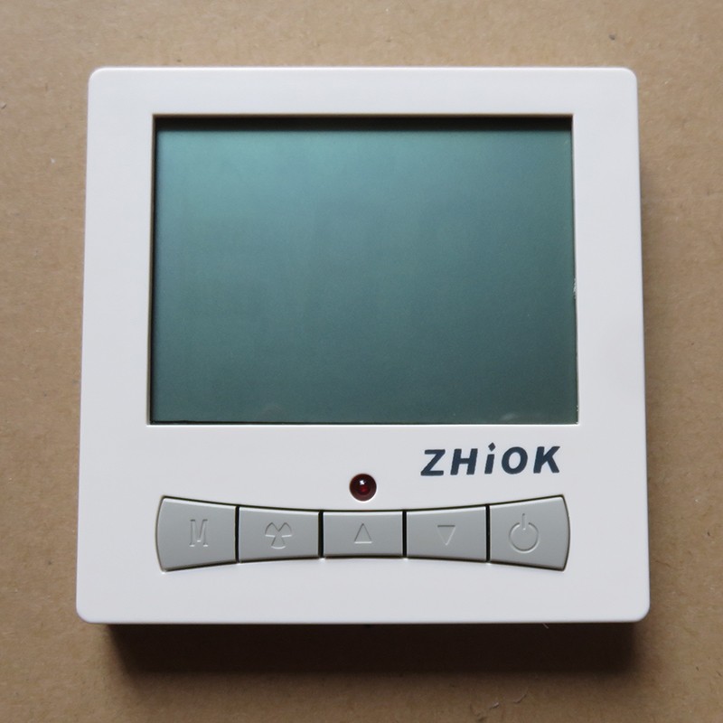 正品Zhiok智柯RCN09中央空调温控器风机盘管三速开关面板