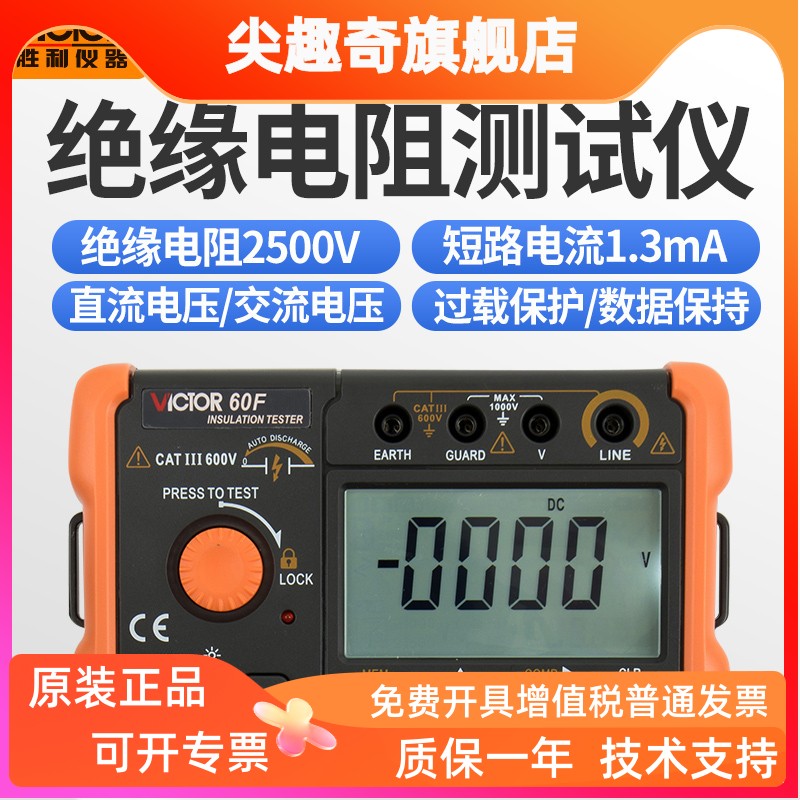 胜利绝缘电阻测试仪VC60F