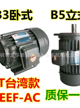 YT712-4极三相异步电动机0.5HP0.37KW卧式电机AEEF-AC立式马达