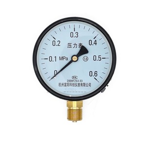 富阳科创Y100径向压力表检定报告锅炉储气罐气压水压油压表1.6MPA