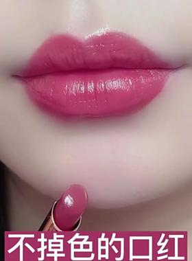 不掉色不沾杯显白奶茶豆沙色口红雨衣素颜正品防水滋润孕妇可用
