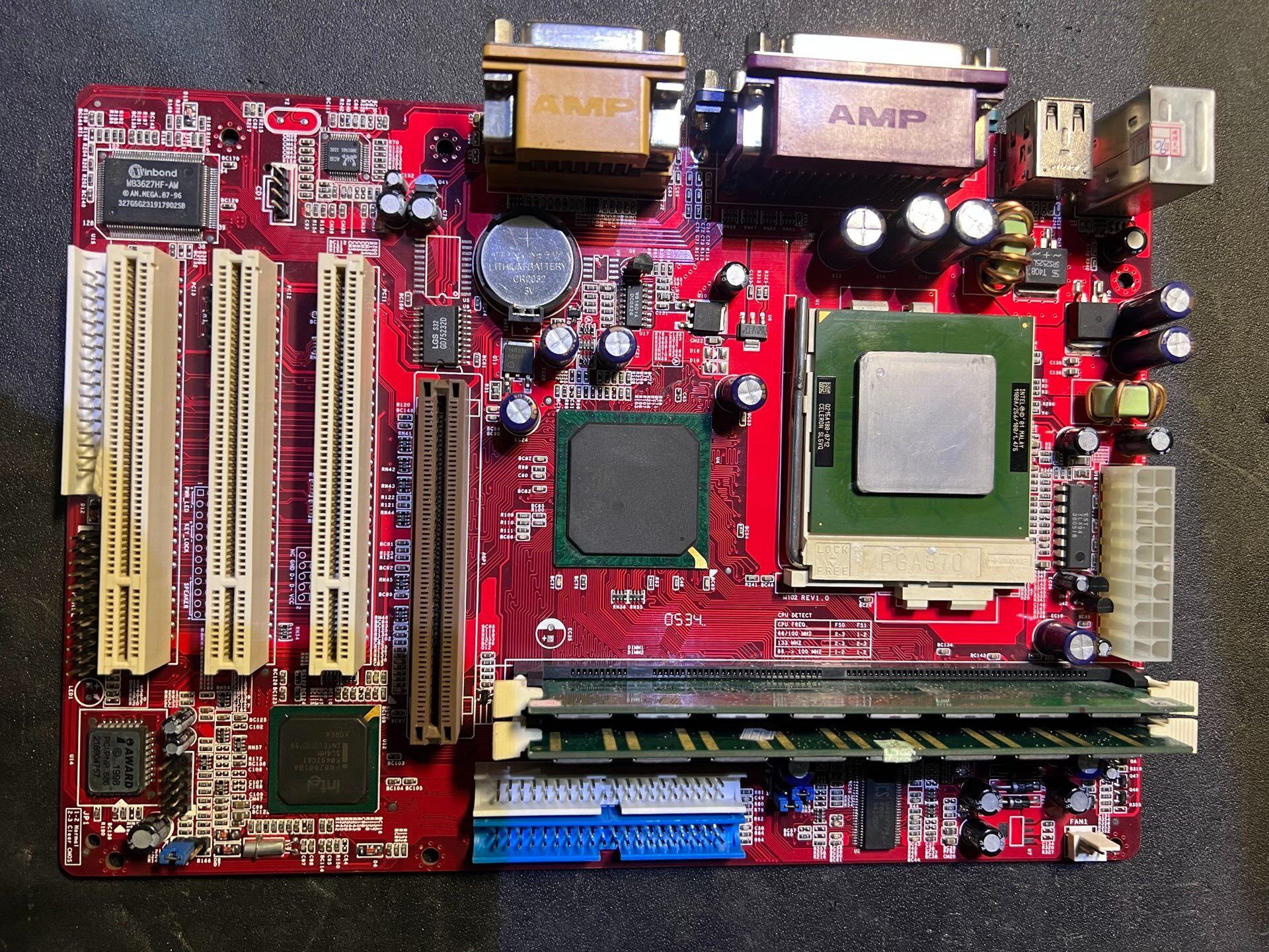 518ep主板 图拉丁赛扬1.1g处理器套装,使用正常无暗病