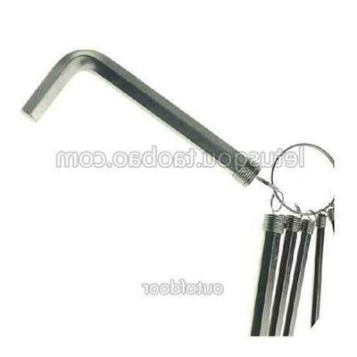 8pcs chrome vanadium alloy steel flat head allen wrench set