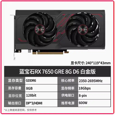 讯景7650GRE8G游戏显卡设计